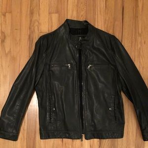 Express faux leather jacket dark brown